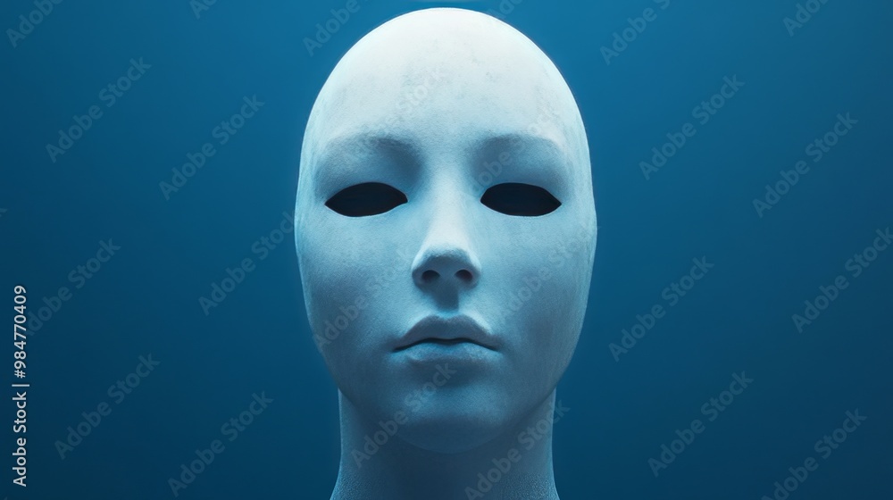 A white face with a black mask on it A white face with a black mask on it
