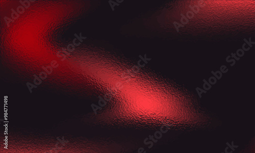  Glass texture with a bright neon stripe of red color. Vector illustration.