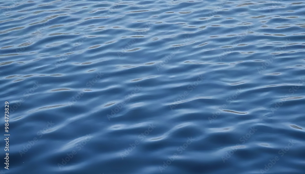 Gentle rippling blue water surface in a serene environment with calm waves and copy space
Gentle rippling blue water surface in a serene environment with calm waves and copy space
