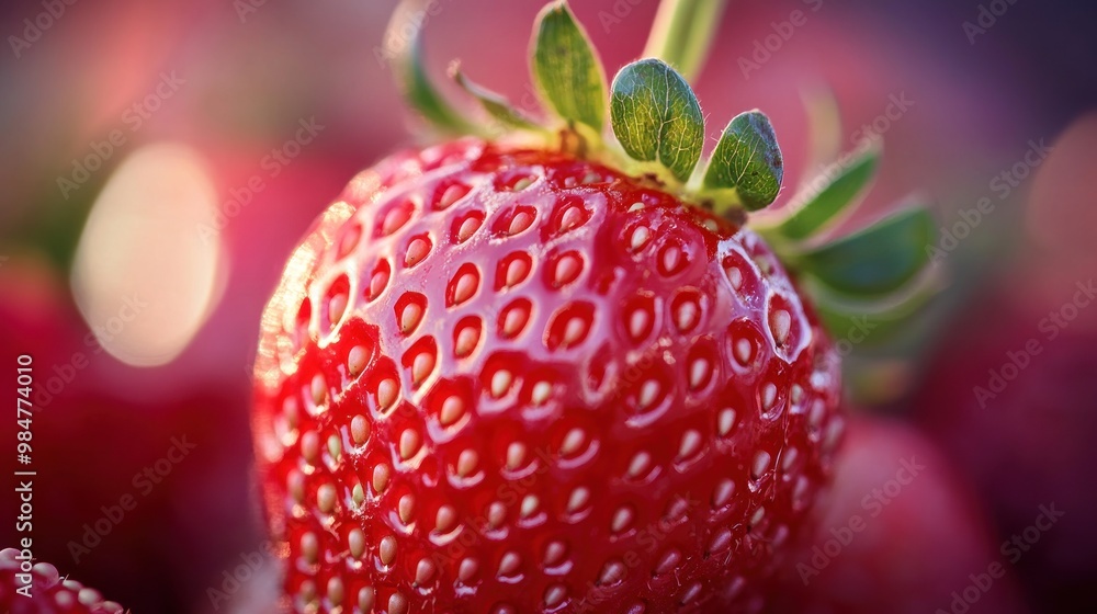 Closeup of a Ripe Strawberry Closeup of a Ripe Strawberry