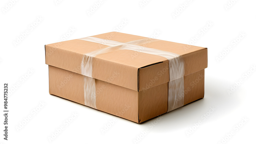 Fototapeta premium wooden box isolated on white background