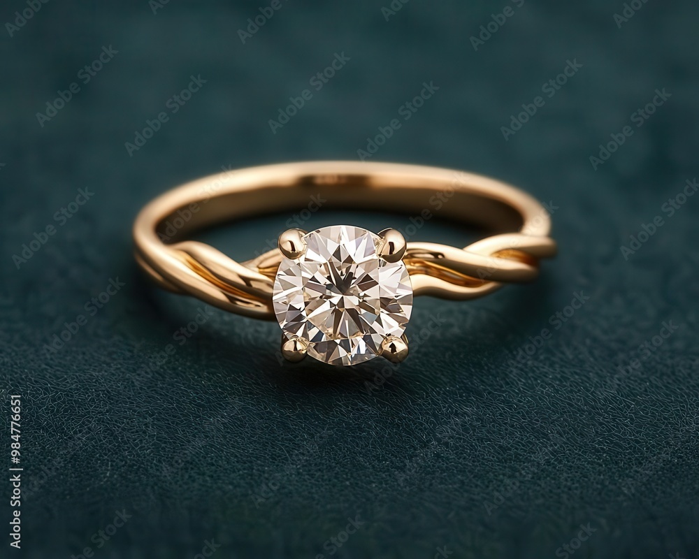 Artistic close-up of a diamond ring with a twisted vine-like band, Vine Design, Nature-Inspired Jewelry Artistic close-up of a diamond ring with a twisted vine-like band, Vine Design, Nature-Inspired Jewelry