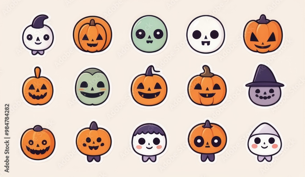 halloween iconic characters. halloween set icon character cute halloween iconic characters. halloween set icon character cute