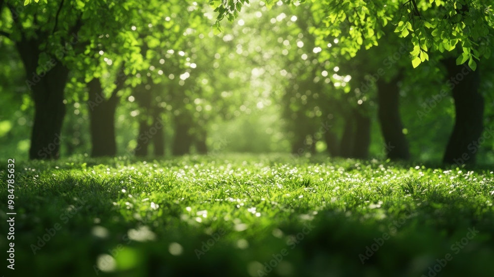 A serene, lush green forest scene with sunlight filtering through vibrant leaves, creating a tranquil atmosphere. A serene, lush green forest scene with sunlight filtering through vibrant leaves, creating a tranquil atmosphere.