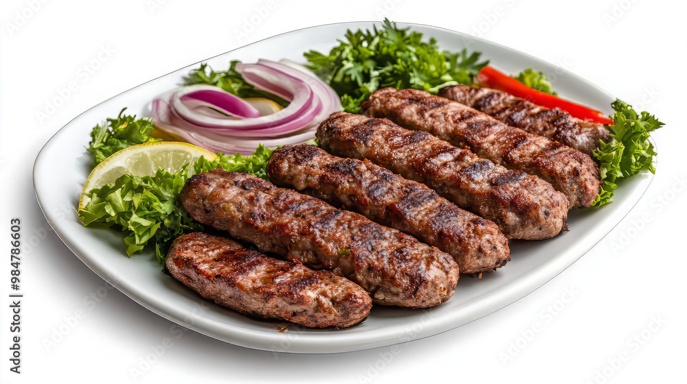 Delicious Chapli Kabab: A Pakistani Culinary Delight, Side View Delicious Chapli Kabab: A Pakistani Culinary Delight, Side View