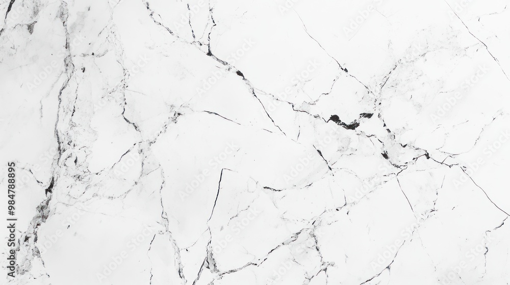 Elegant white marble surface with striking black veining, perfect for sophisticated interior design. Elegant white marble surface with striking black veining, perfect for sophisticated interior design.