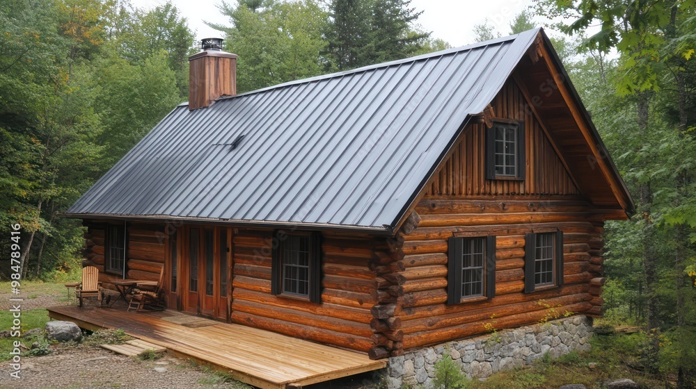 Roofing for log cabins, with rustic wood materials used to create a sturdy and natural-looking roof for a cabin in the woods Roofing for log cabins, with rustic wood materials used to create a sturdy and natural-looking roof for a cabin in the woods