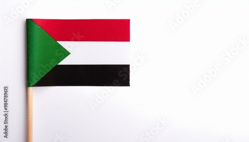Free Download 小さな紙のスーダン共和国の国旗（small paper Sudan flag）
 - GFXLoad