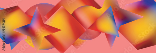 Fluid color geometric shapes abstract background. Vector Illustration For Wallpaper, Banner, Background, Card, Book Illustration, landing page