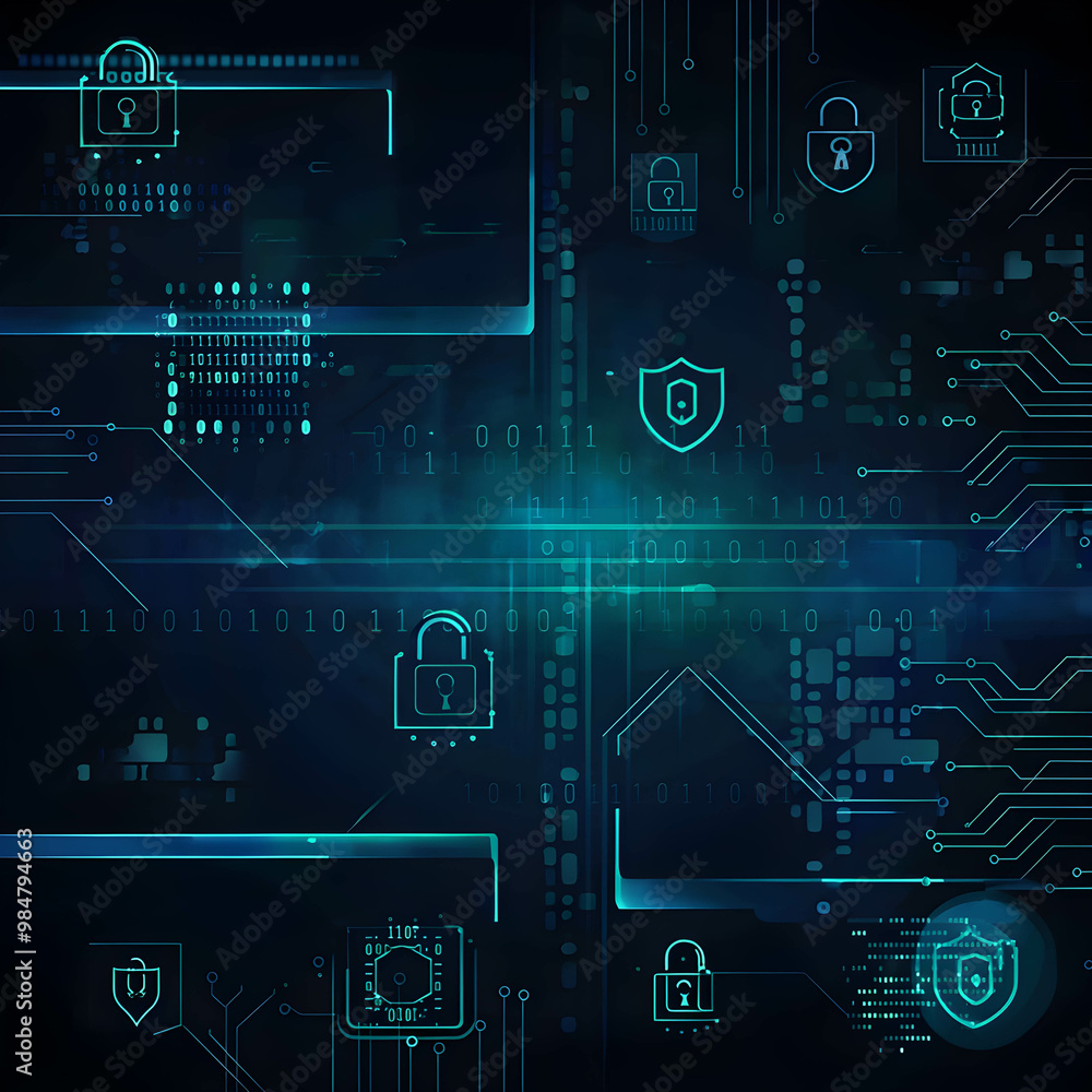 Futuristic urban and security image Futuristic urban and security image