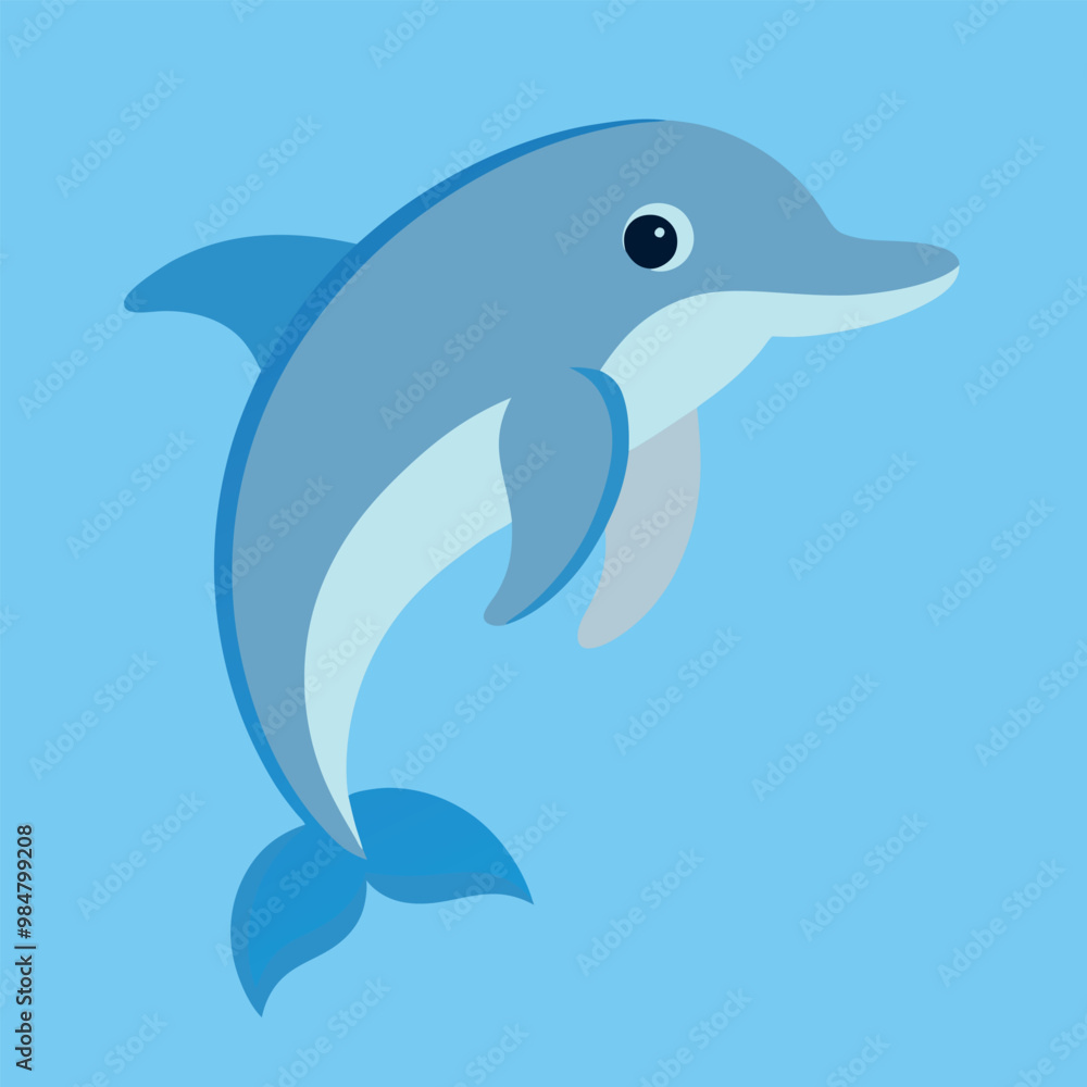 Bottlenose dolphin vector art illustration.
Bottlenose dolphin vector art illustration.