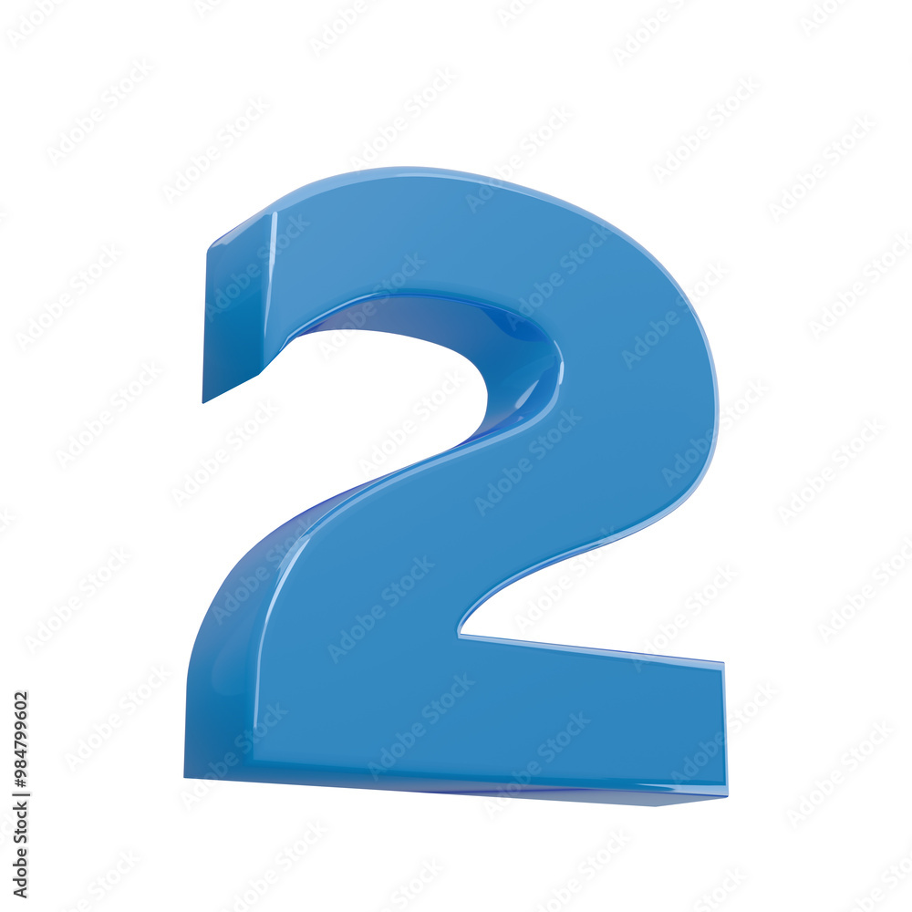 A 3D blue number 2 ideal for educational materials isolated on transparency PNG background, infographics, presentations, and design purposes, A 3D blue number 2 ideal for educational materials isolated on transparency PNG background, infographics, presentations, and design purposes,