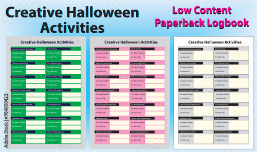 Halloween Planner low content paperback Logbook, October 31st Party Management Journal for Halloween Celebrations