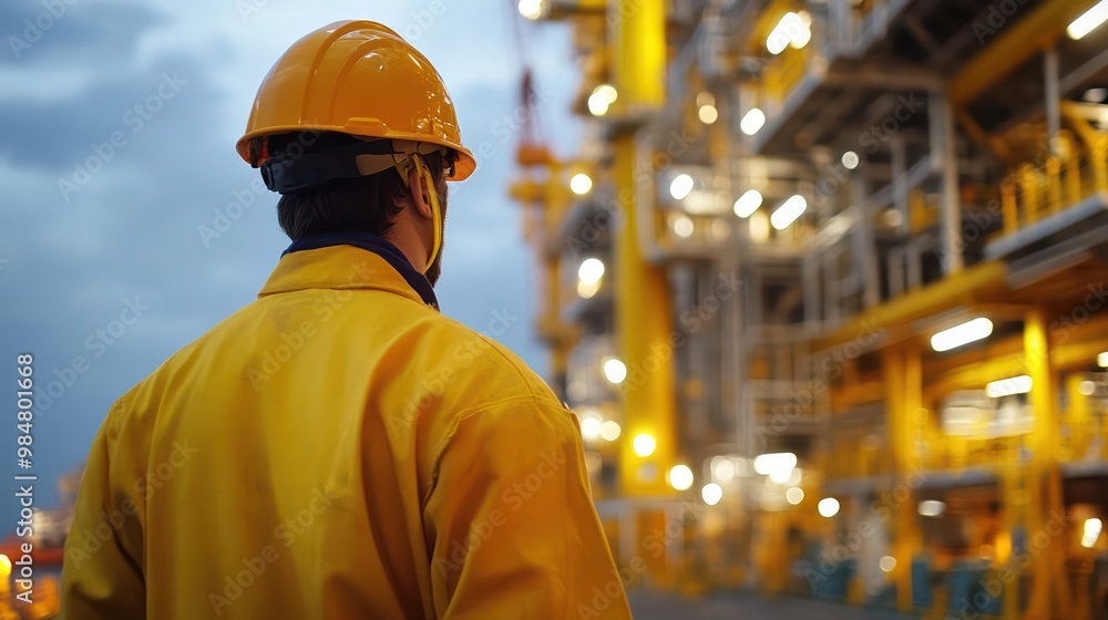 Oil and gas safety procedures, highlighting protective gear and hazard prevention Oil and gas safety procedures, highlighting protective gear and hazard prevention