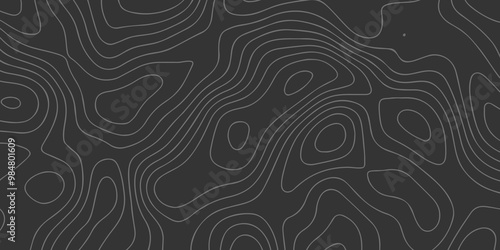 Abstract background , Topographic map background geographic line map with elevation assignments.  Geographic mountain relief.