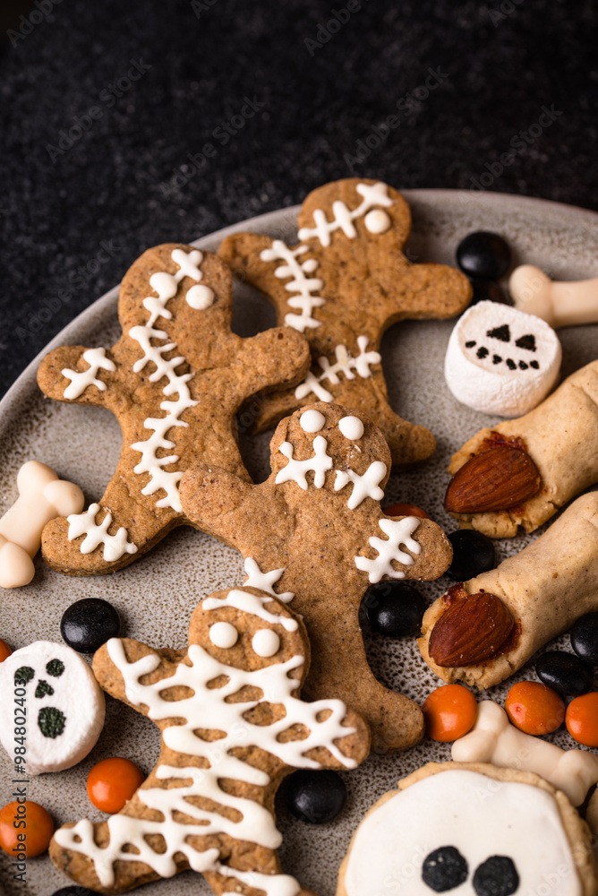 Halloween scary gingerbread cookies for party Halloween scary gingerbread cookies for party