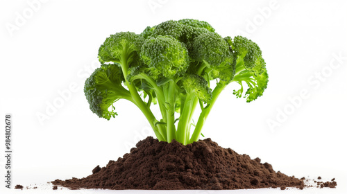 Wallpaper Mural brocoli frais isolé sur terre symbole de nourriture saine et naturelle Torontodigital.ca