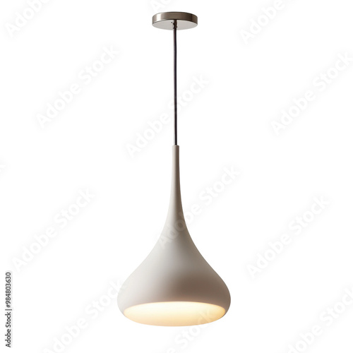 A white light fixture hanging from the ceiling