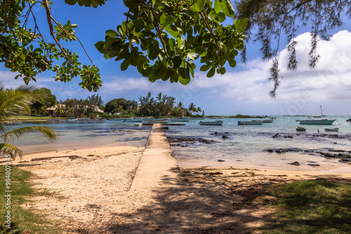 Exposure of Cap Malheureux, a small fishing village located in the North of the island. This picture-perfect village is surely one of the most beautiful on the island of Mauritius. photo