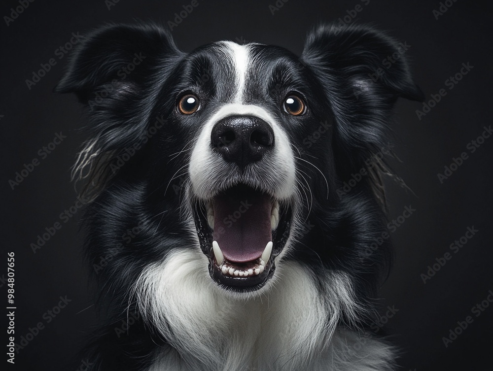 Fototapeta premium professional dog photoshoot, professional dog photo, close-up photo of a dog