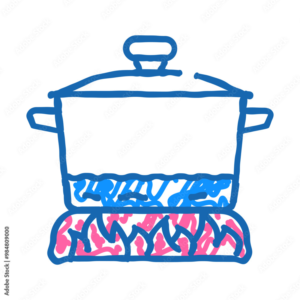 pan for cooking doodle icon sketch vector. pan for cooking sign. isolated symbol illustration pan for cooking doodle icon sketch vector. pan for cooking sign. isolated symbol illustration
