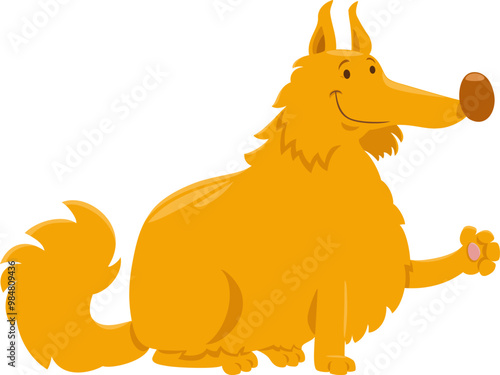 yellow shaggy cartoon dog animal character