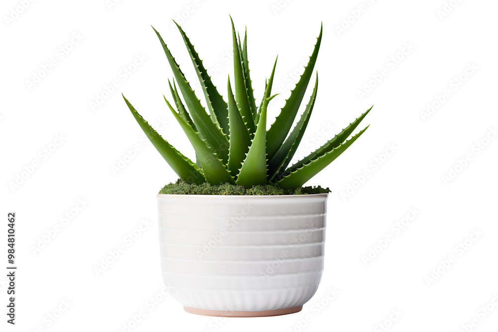 Aloe Vera On Pot isolated on transparent background Aloe Vera On Pot isolated on transparent background