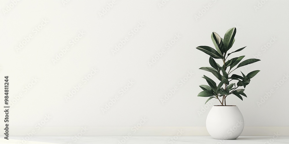 A stylish modern potted plant in a sleek white vase set against a plain white backdrop, highlighting minimalism and elegance. A stylish modern potted plant in a sleek white vase set against a plain white backdrop, highlighting minimalism and elegance.