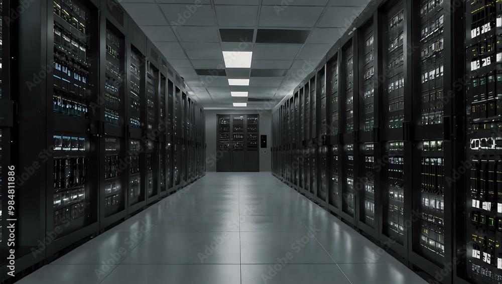 Contemporary data center with storage arrays. Contemporary data center with storage arrays.