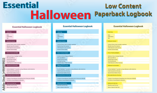 Halloween Planner low content paperback Logbook, October 31st Party Management Journal for Halloween Celebrations