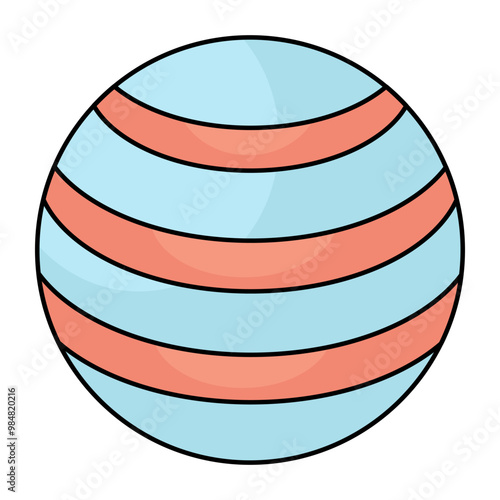 An icon design of yoga ball
