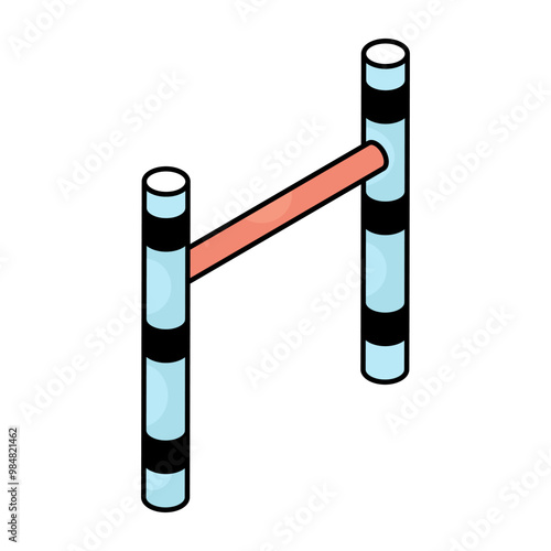 A unique design icon of pullup bar 