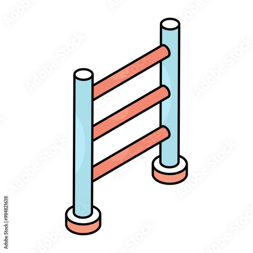 A unique design icon of pullup bar 