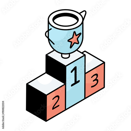Position ranking board, icon of leaderboard