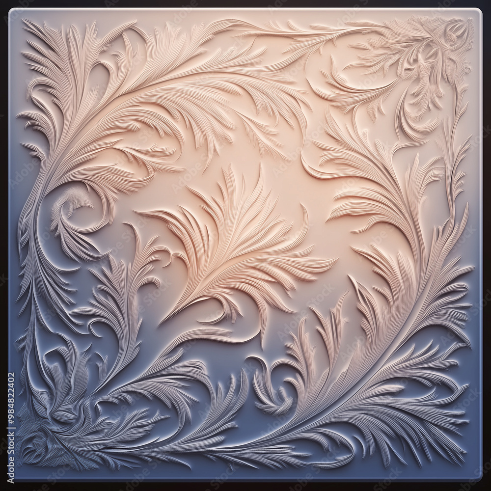 background with ornament frost on the glass background with ornament frost on the glass