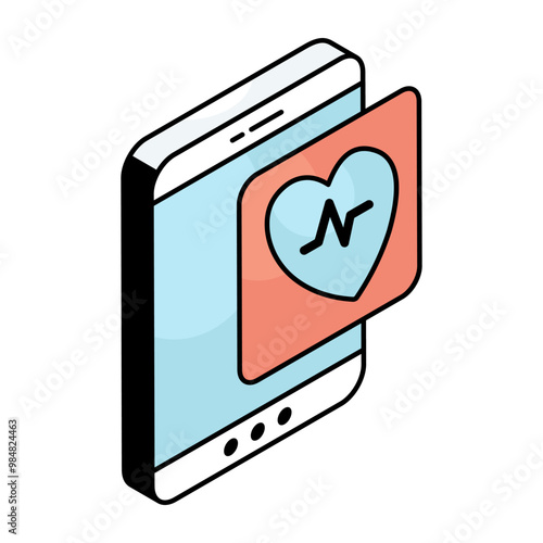 Trendy vector design of mobile medical app