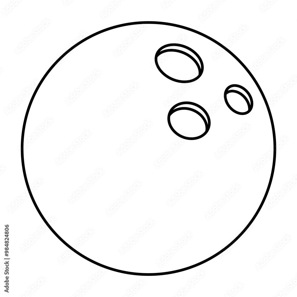Fototapeta premium Editable design icon of bowling ball