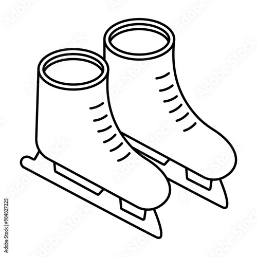 Vector design of ice skate 