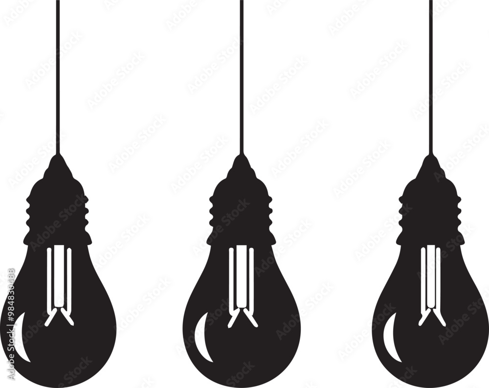 Led unique lights icon Silhouette vector Led unique lights icon Silhouette vector