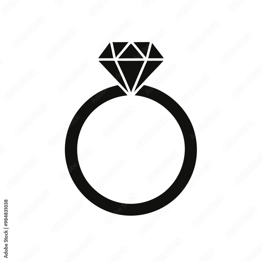 a wedding ring or diamond ring vector silhouette, isolated white background, a wedding ring or diamond ring vector silhouette, isolated white background,