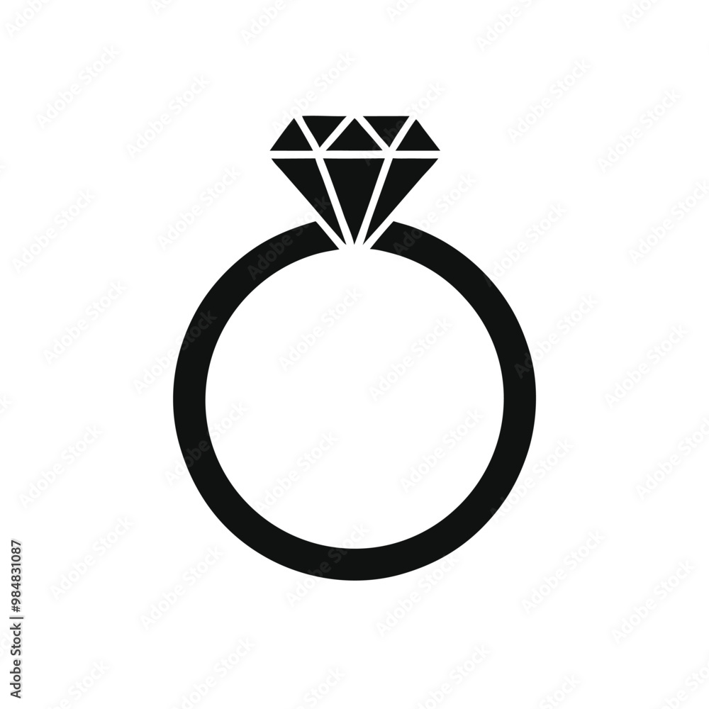 a wedding ring or diamond ring vector silhouette, isolated white background, a wedding ring or diamond ring vector silhouette, isolated white background,