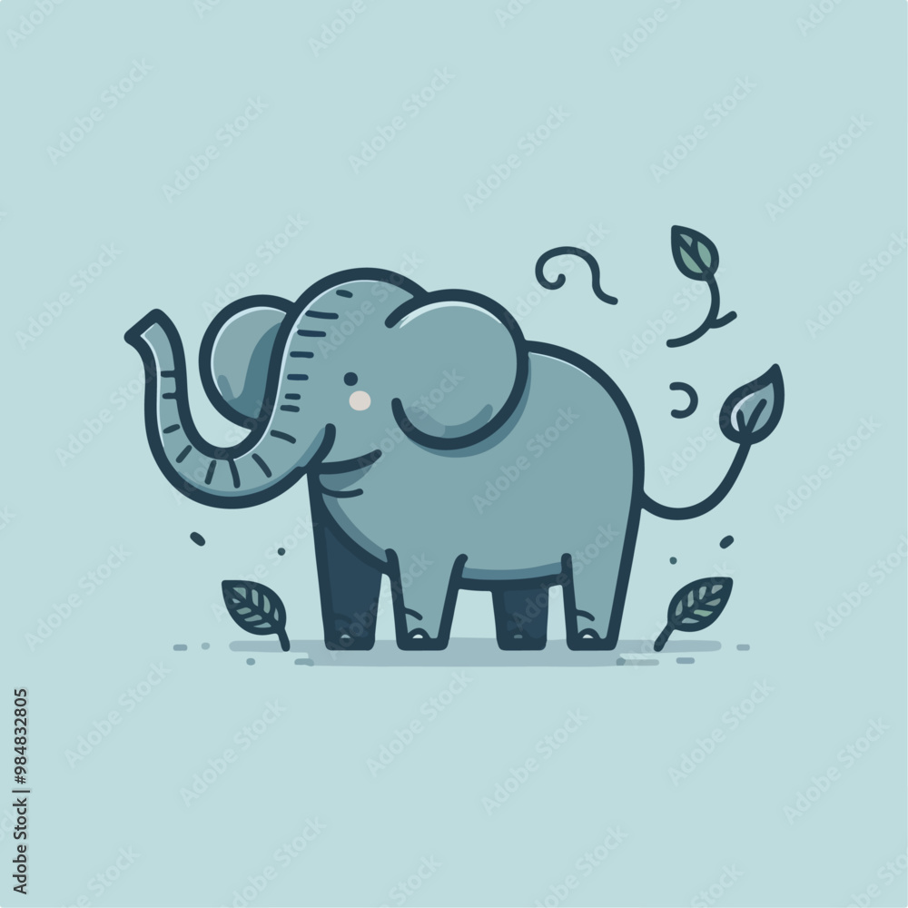 Fototapeta premium elephant cartoon illustration