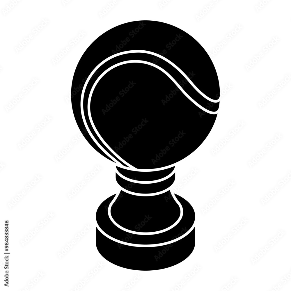 A flat design icon of tennis trophy cup A flat design icon of tennis trophy cup