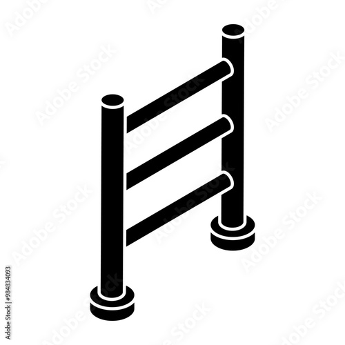 A unique design icon of pullup bar 
