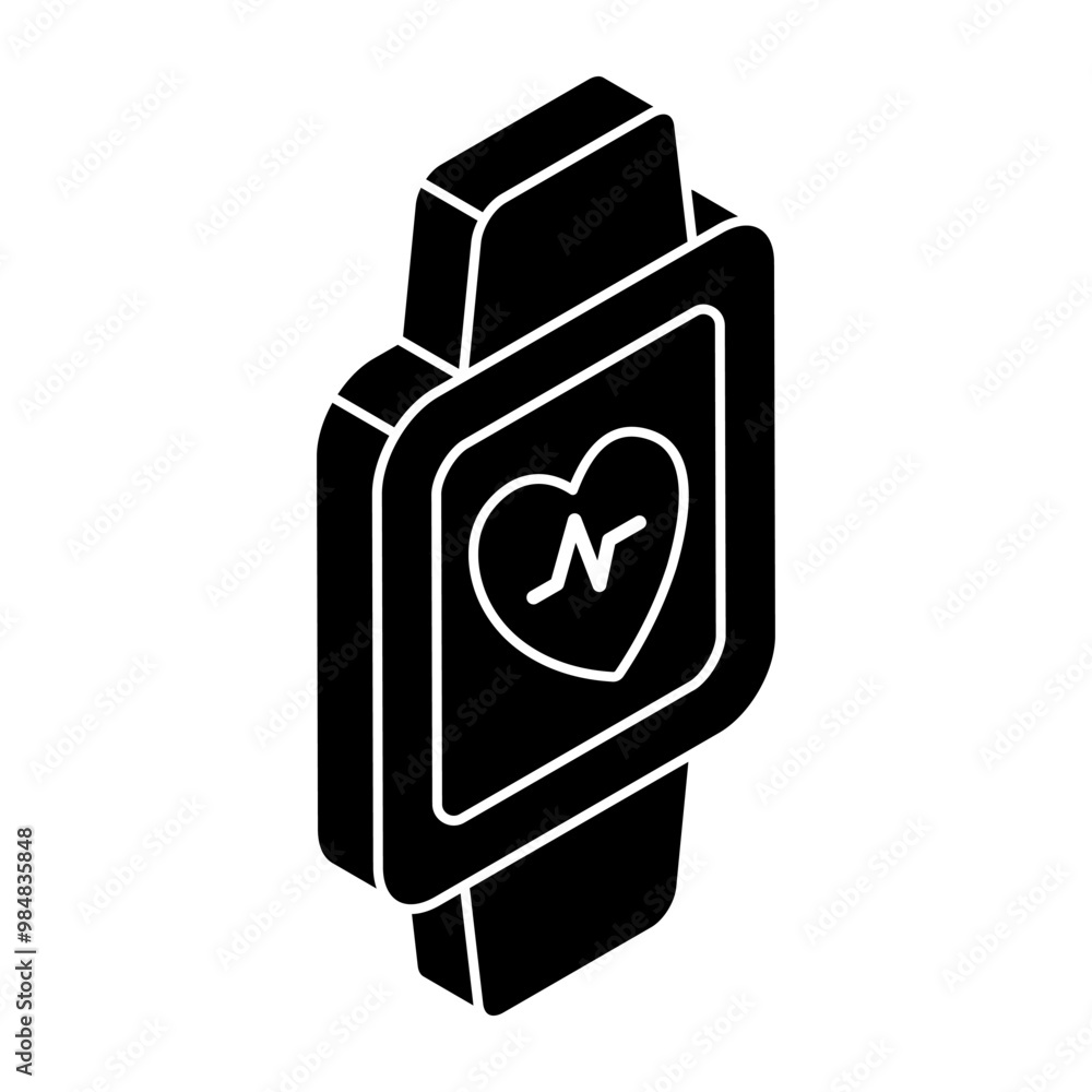 Modern design icon of fitness tracker Modern design icon of fitness tracker