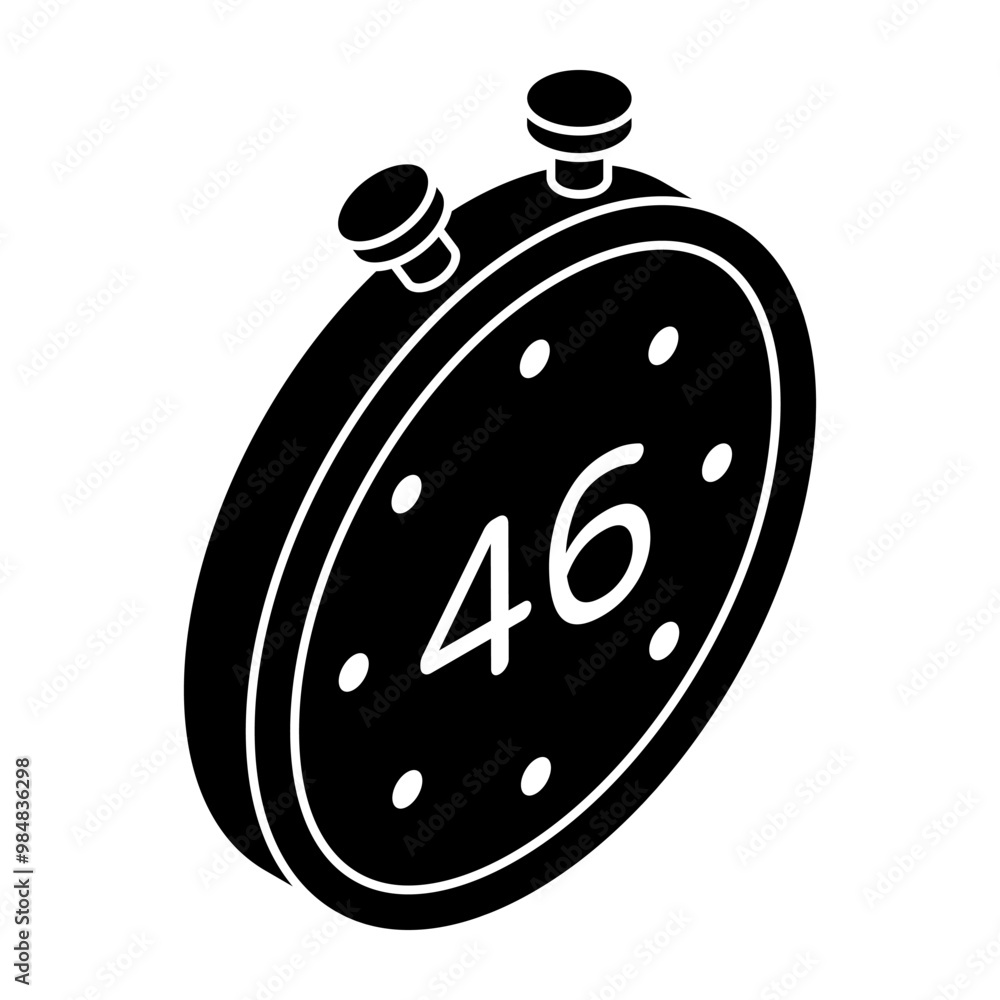 A modern design icon of stopwatch A modern design icon of stopwatch