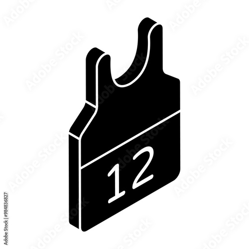 A flat design icon of undershirt