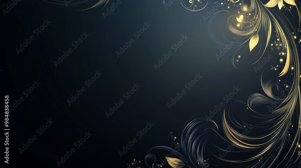 Elegant Gold Floral Background - Abstract Art Design Elegant Gold Floral Background - Abstract Art Design