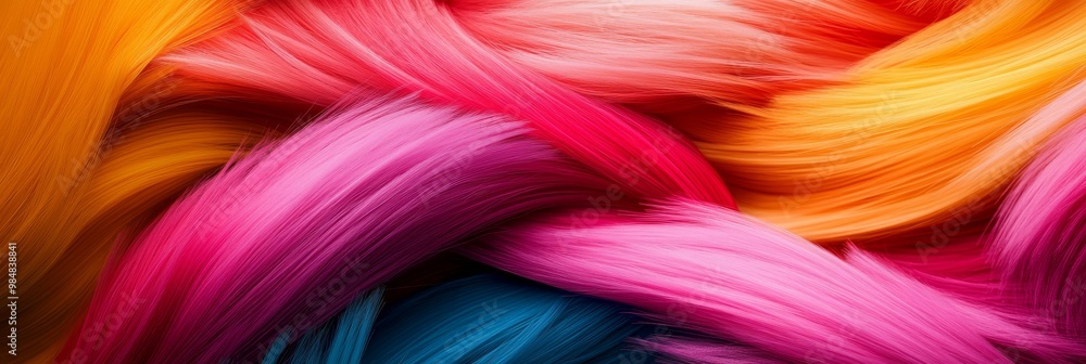 Abstract swirling multicolored fibers arranged in a braided pattern, representing creativity, energy, diversity, flow, and interconnectedness. Abstract swirling multicolored fibers arranged in a braided pattern, representing creativity, energy, diversity, flow, and interconnectedness.