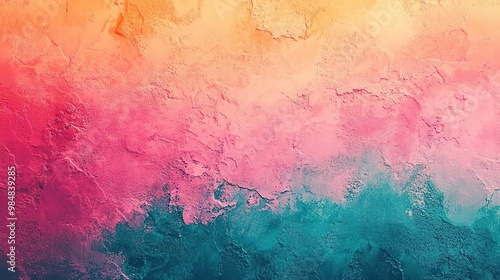 Vibrant gradient background featuring soft pink, orange, and teal hues, ideal for modern designs and artistic projects.